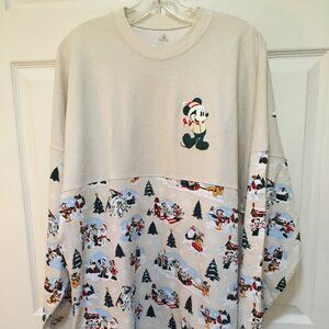 2021 Disney World Mickey & Friends Christmas White Spirit Jersey Size Medium